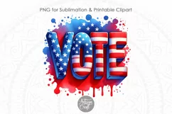 Vote PNG for Sublimation as digital download 