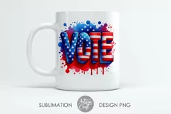 Vote PNG | USA election | patriotic design Product Image 3