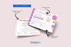 Printable Vow Renewal Certificate Canva Template Product Image 10