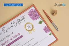 Printable Vow Renewal Certificate Canva Template Product Image 2