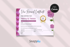 Printable Vow Renewal Certificate Canva Template Product Image 9