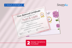 Printable Vow Renewal Certificate Canva Template Product Image 7