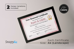 Printable Vow Renewal Certificate Canva Template Product Image 6