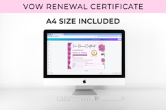 Printable Vow Renewal Certificate Canva Template Product Image 4