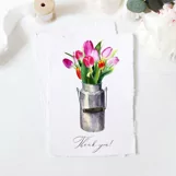 Watercolor tulips clipart.Spring flowers.Sublimation designs Product Image 6