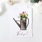 Watercolor spring flowers clipart in watering can.Floral PNG Product Image 10
