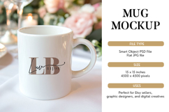 Romantic Wedding Mug Mockup PSD &amp; JPG Product Image 1