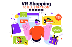 10 Virtual Reality Shopping Illustration Product Image 1