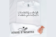 Vulnerability is strength embrace your emotions Sleeve SVG Product Image 3