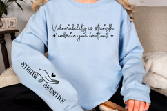 Vulnerability is strength embrace your emotions Sleeve SVG Product Image 2