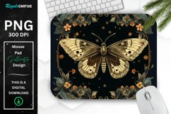 Vintage Night Moth Mouse Pad Product Image 1