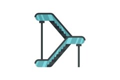 Double escalator icon, flat style Product Image 1