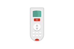 Remote control of conditioner icon, flat style Product Image 1