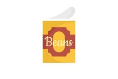 Beans tin can icon, flat style Product Image 1
