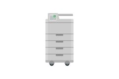 Big office printer icon, flat style Product Image 1