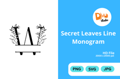 Secret Leaves Line Monogram Product Image 1