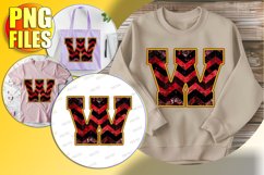 W Doodle Letter Style PNG Cheerful Winter Character! Product Image 1