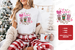 Sip &amp; Love Merry Moments Cozy Cups Christmas T-Shirt SVG Product Image 1