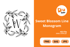 Sweet Blossom Line Monogram Product Image 1