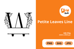 Petite Leaves Line Monogram Product Image 1