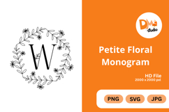 Petite Floral Monogram Product Image 1