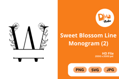 Simple Blossom Line Monogram Product Image 1