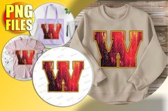 W Doodle Letter Valentine Cheerful Festive Style! Product Image 1