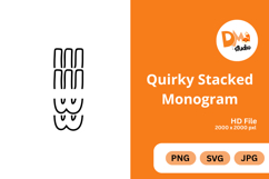 Quirky Stacked Monogram Product Image 1