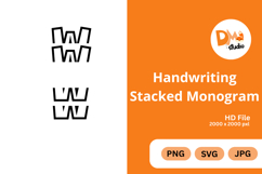 Handwriting Stacked Monogram Product Image 1