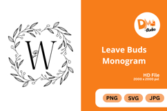 Leave Buds Monogram Product Image 1