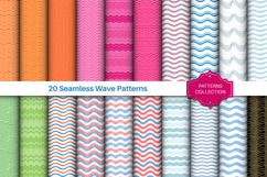 Ocean Wave Seamless Vector Patterns 20 Variations Product Image 1