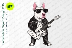 Rock Star Dog With Guitar Clipart Png Product Image 1