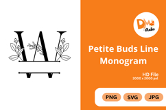 Petite Buds Line Monogram Product Image 1