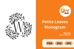 Petite Leaves Monogram Product Image 1
