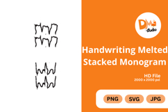Handwriting Melted Stacked Monogram Product Image 1