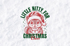 Little Nutty for Christmas Cheer Cute T-Shirt Design SVG Product Image 2