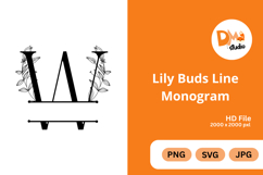 Lily Buds Line Monogram Product Image 1