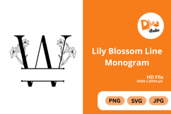 Lily Blossom Line Monogram Product Image 1