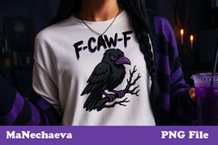 Funny Raven Clipart for Halloween | Gothic Crow Sublimation Product Image 1
