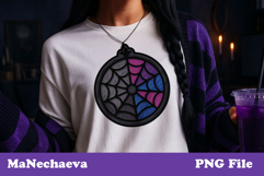 Stained Glass Spider Web Clipart | Gothic Ornament PNG Product Image 1