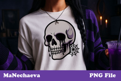 Creepy Skull with Dripping Eyes | Halloween Clipart PNG Product Image 1