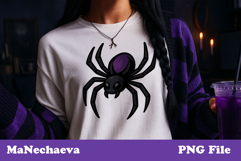 Funny Retro Halloween Spider Clipart | Creepy Sublimation Product Image 1
