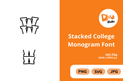 Stacked College Monogram Font Product Image 1