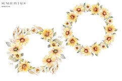 Watercolor Sunflower Floral Clipart Product Image 4