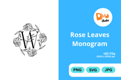 Rose Leaves Monogram Product Image 1
