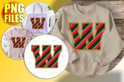 W Doodle Letter Style Icon Bright Holiday Design! Product Image 1