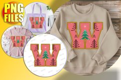 W Doodle Letter Style Icon Merry Celebration Design! Product Image 1