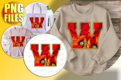 W Doodle Letter Valentine Festive Joyful Spirit! Product Image 1