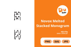 Novox Melted Stacked Monogram Product Image 1