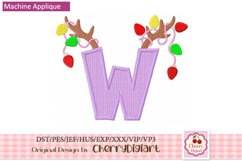 Reindeer Monograms Alphabet machine embroidery bundle 2312K Product Image 7